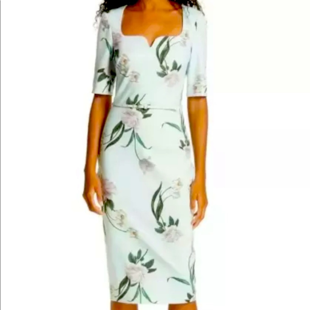 Ted Baker MAGIEYY Elderflower Fitted Bodycon Dress Mint